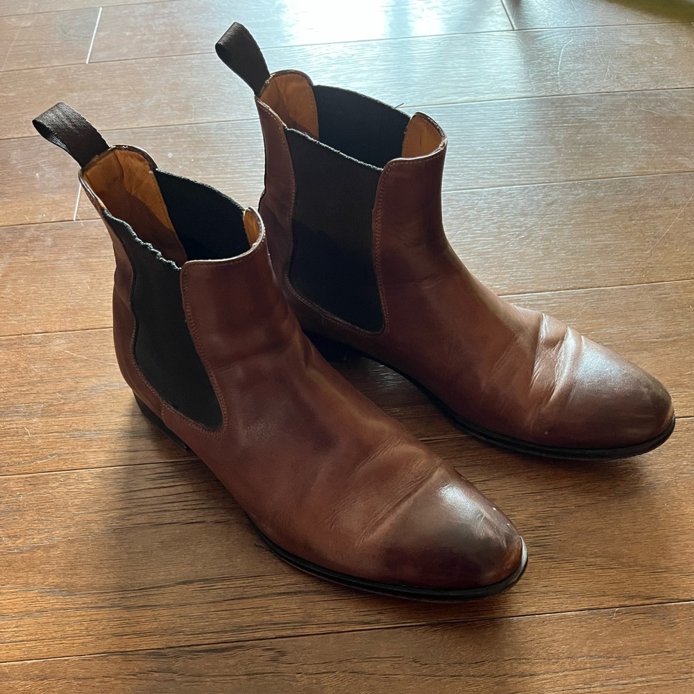 Smart Casual Brown Leather Chelsea Boots